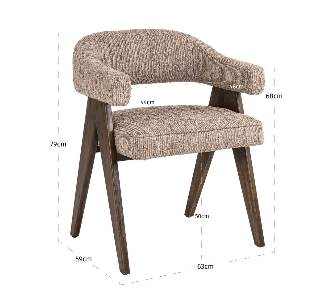 Sedie: RICHMOND INTERIORS** Dining chair Mori mocca linear fire ret – Nuovo e nell'imballaggio originale da Ruswil venduto da Miami-2026 8