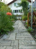 Beton Gartenplatte (S) mit Holzstruktur / Ausverkauf