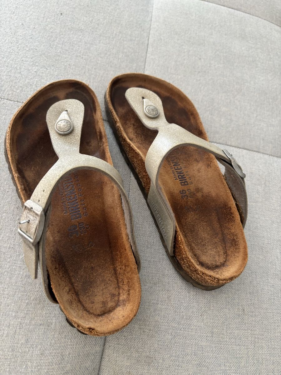 Birkenstock Scarpe da donna: Birkenstock Gizeh Braided Gr. 36, Leder  – Usato da Brügg BE venduto da rah_mqh8