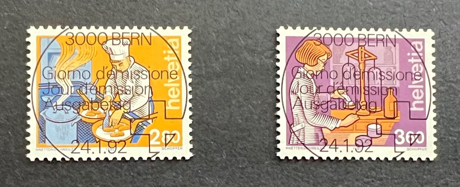 Tutti i francobolli: CH-Marken 1992 Vollstempel – Nuovo (secondo la descrizione) da Hünenberg See venduto da wer_5286