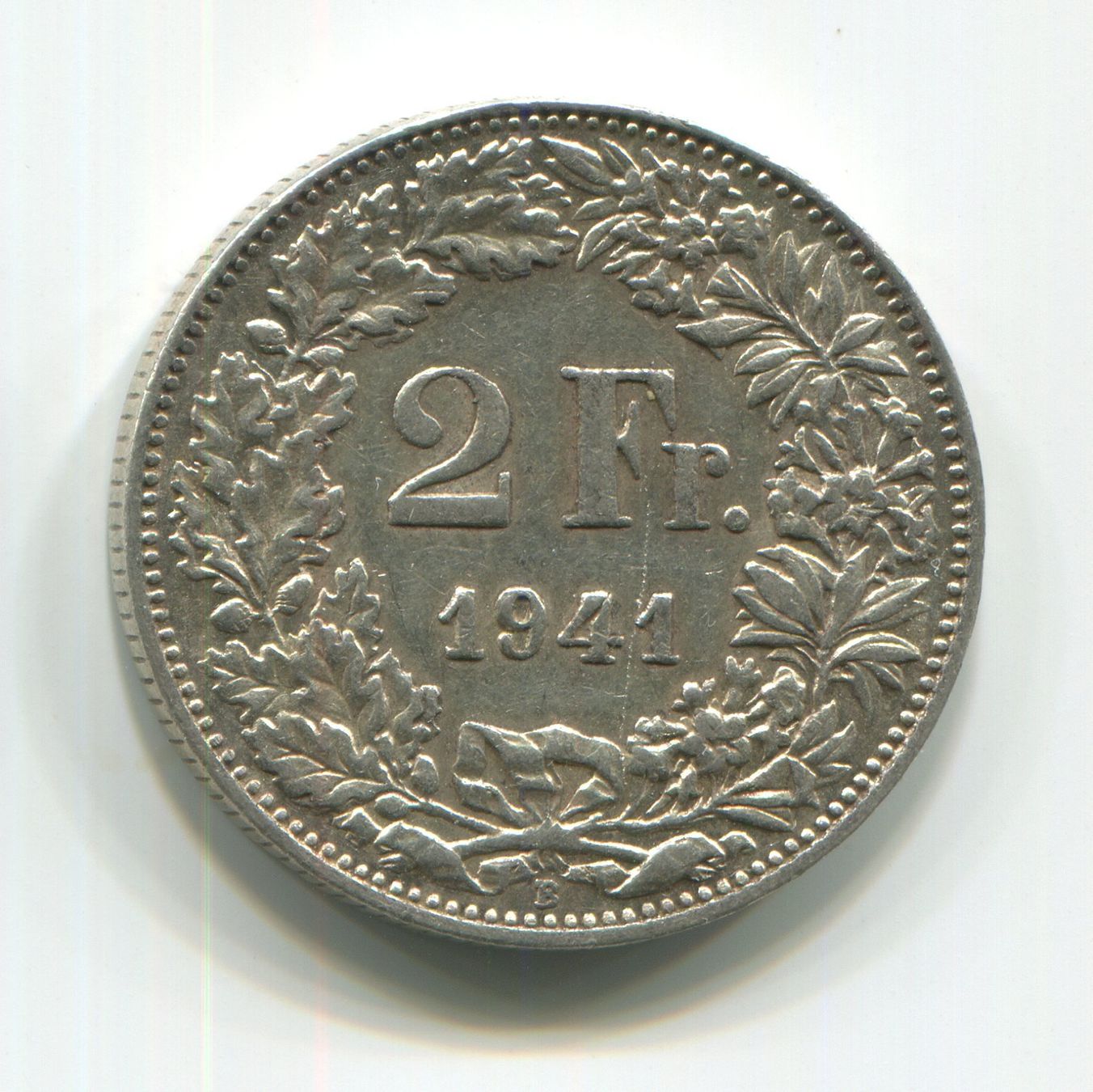 Tutti le monete: 2 Fr. Silbermünze 1941 – Usato da Rebstein venduto da bet_22rg