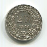 2 Fr. Silbermünze 1941