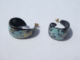 Grosse, modische Ohrstecker Kunststoff, Modeschmuck