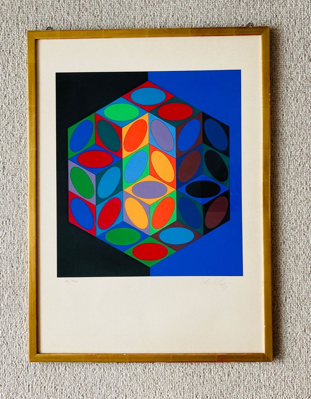 Grafica & Litografie: Victor Vasarely, mehrfarbige Lithographie – Usato da Einsiedeln venduto da Brocki59 1