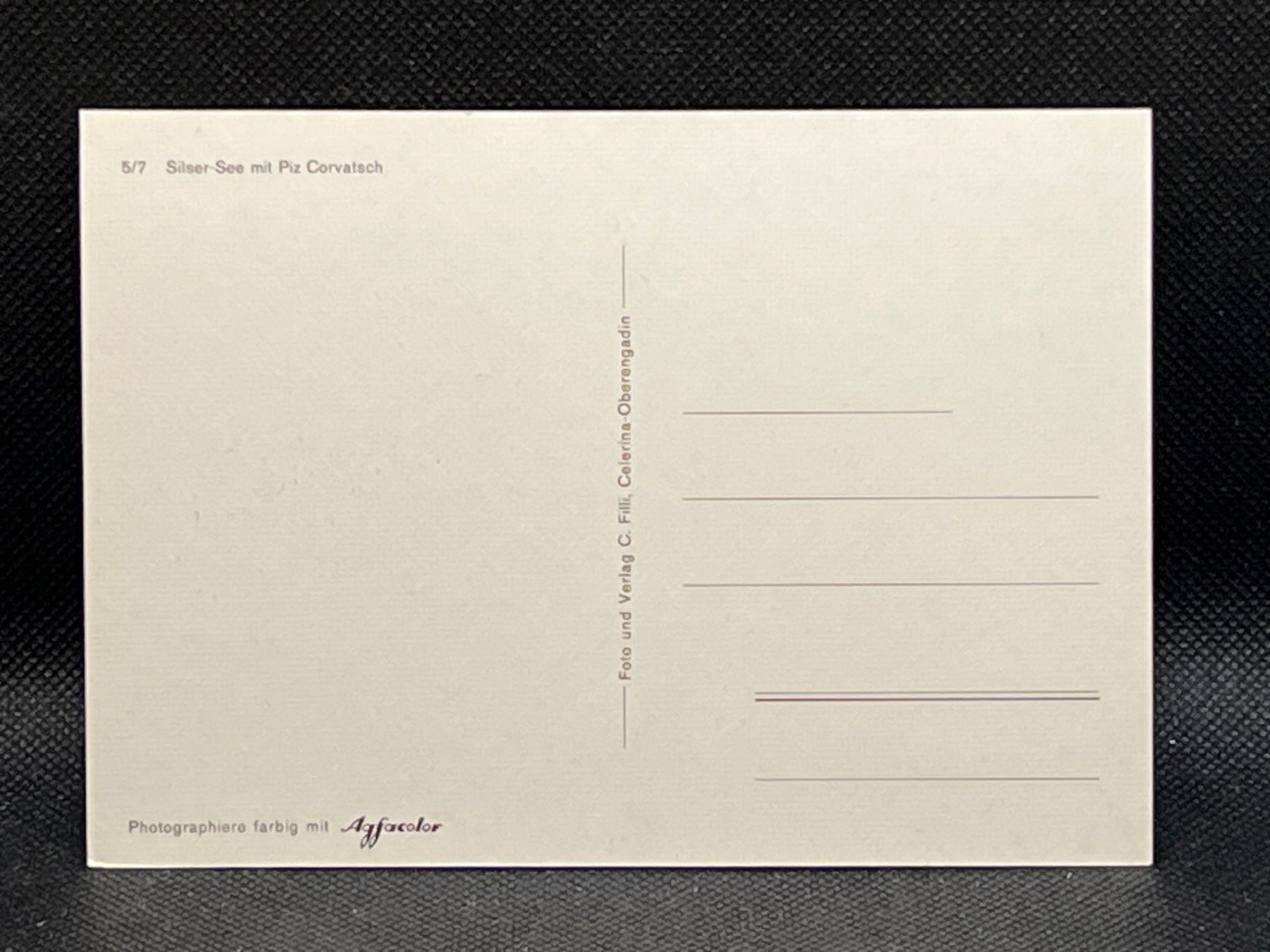 Cartoline postali: Silser-See mit Piz Corvatsch – Usato da Widnau venduto da Brusi9 1