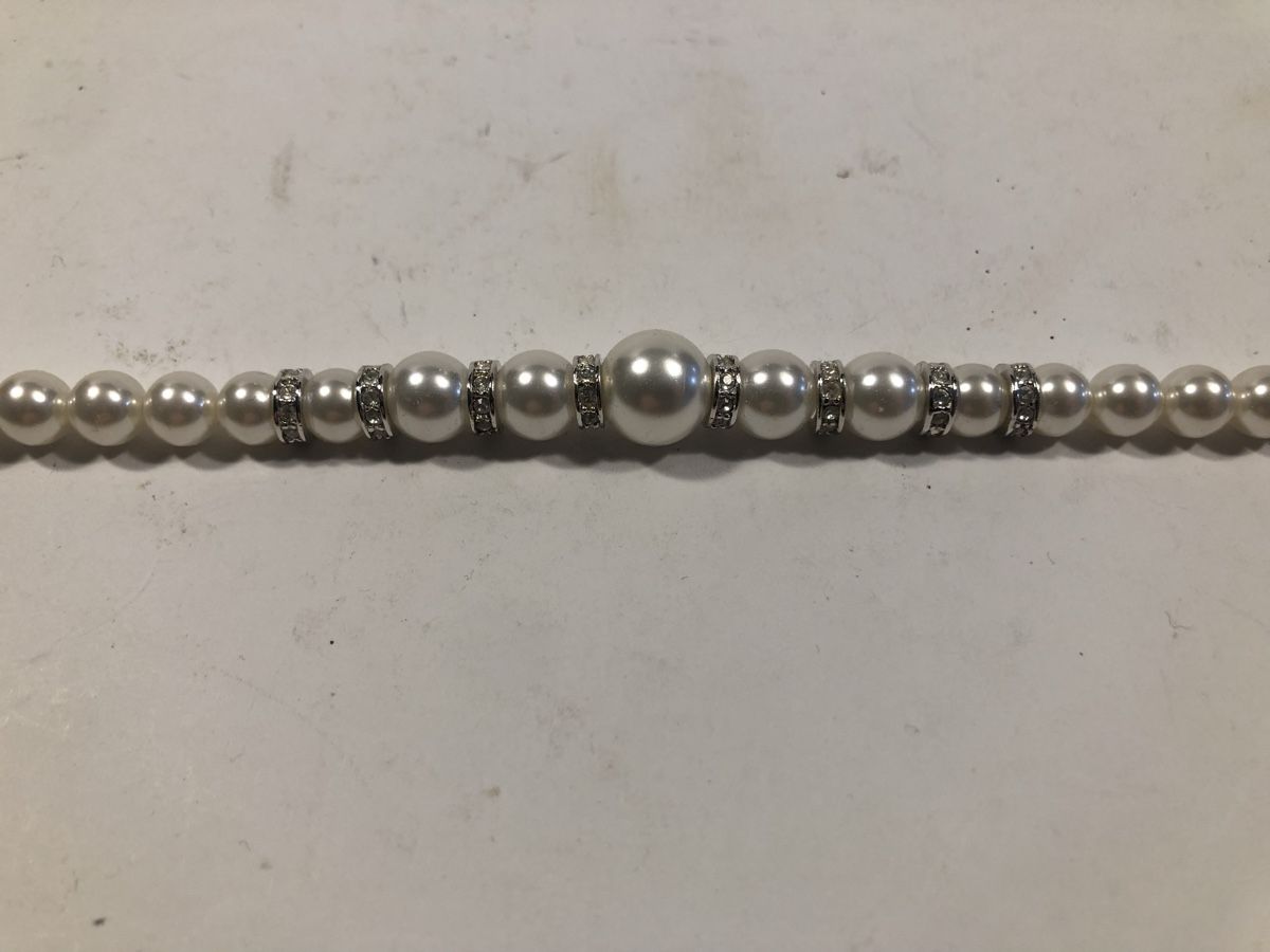 Catenine: Perlenkette mit Strass und Perlenohrstecker – Nuovo (secondo la descrizione) da Bern venduto da Etzy 7