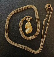 Gold Nugget aus Alaska mit Halskette, Rarität