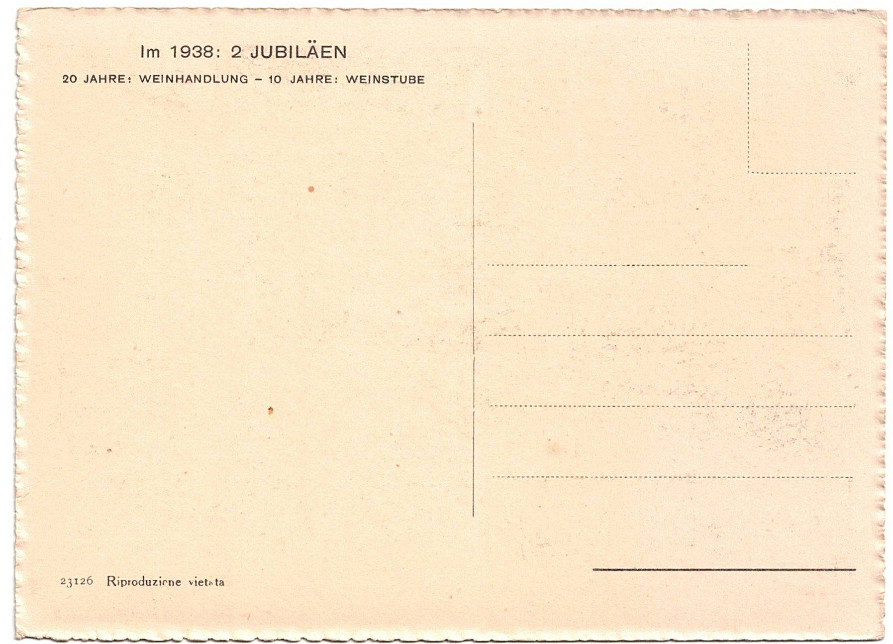 Ansichtskarten: Karte Weinstube Caberna - Bern - 1938 – Gebraucht aus Gossau ZH von granby 1