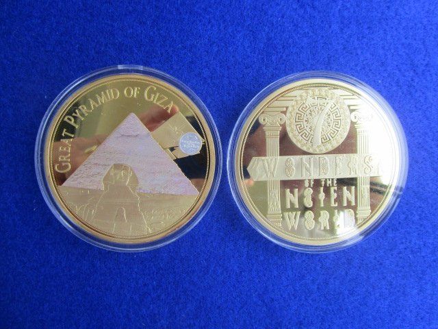 Medaglie: GIGANT: Grosse Pyramide von Gizeh - Weltwunder - 70 mm - PP – Nuovo e nell'imballaggio originale da Luzern venduto da Horoskop1 1