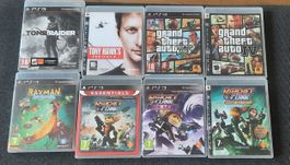 lot de 8 jeux Sony Playstation 3 Ps3 rayman ratchet gta etc
