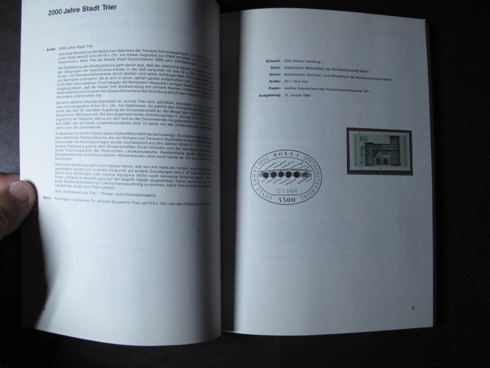 Album: BRD & Berlin 1984 Sonderpostwertzeichen buch ** – Usato da Wil SG venduto da fva01 1
