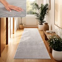 -50% 🔥🔥‼️ Teppich Super Soft Grau 150x80 Läufer neu