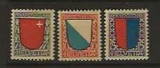 timbre Pro Juventute 1920 J15 - J17 ** SBK 60.00