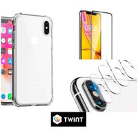 Iphone X/Xs/Max Hybrid Hülle panzerglas, kamera mit Glas