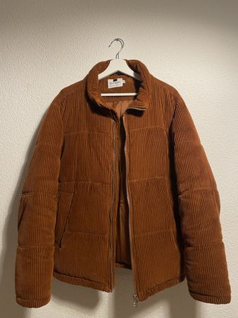 Topman Pufferjacke Cord M Braun