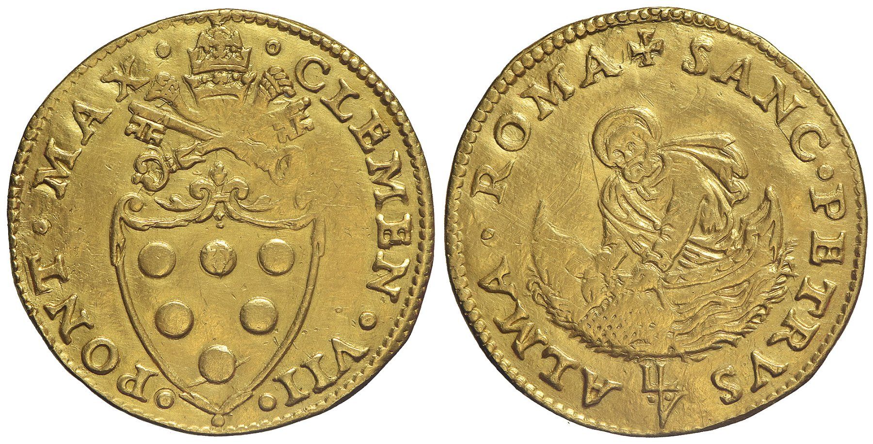 Alle Münzen: Italien, Rom, Gold Doppio Fiorino da Camera 1523-34 – Gebraucht aus Chiasso von Novamarketing