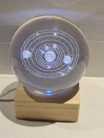 3D Solar System Gravierte Kristallkugel 60mm