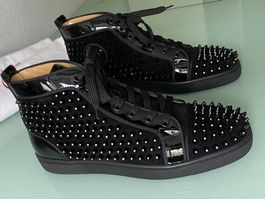 CHRISTIAN LOUBOUTIN Swarovski Spikes Velour Sneaker 43.5 NEU