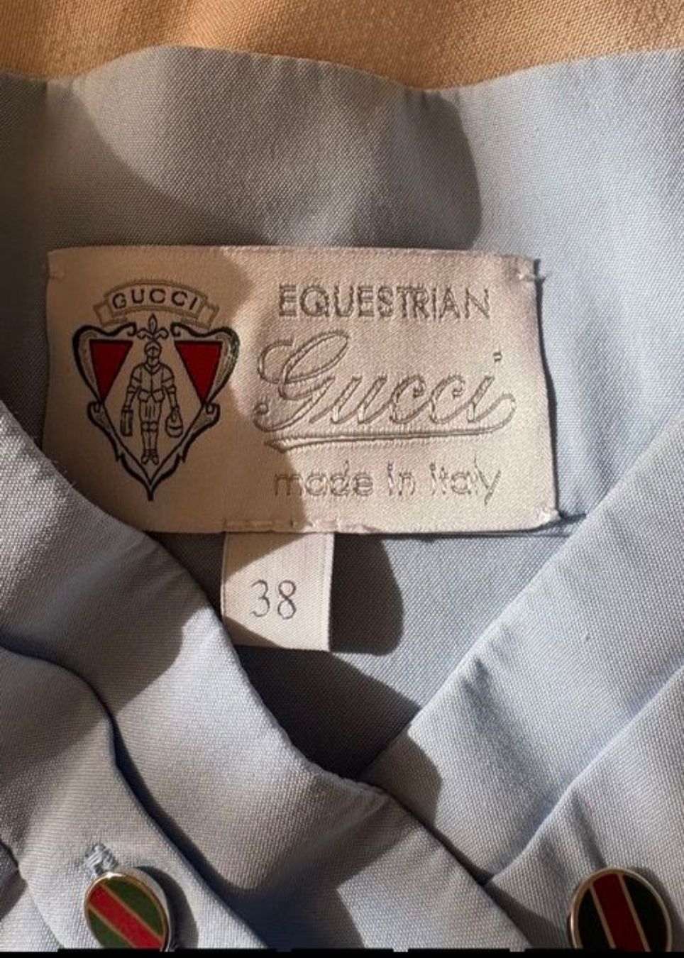 Gucci Camicette: Seltene Gucci Bluse XS Himmelblau – Usato da Zürich venduto da nara13 1