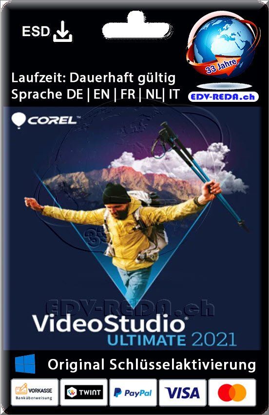 CorelDRAW Software: Corel VideoStudio 2021 Ultimate kein ABO Dauer Lizenz – Nuovo (secondo la descrizione) da Langenthal venduto da Reda