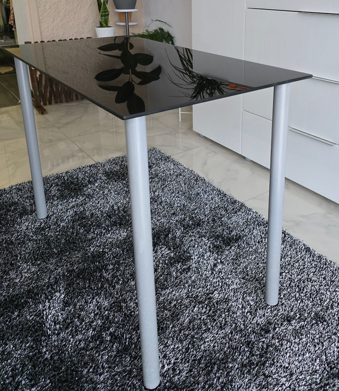 Ikea Tavoli: Schwarzer Küchentisch, Bürotisch mit Glasplatte – Nuovo (secondo la descrizione) da Aarburg venduto da popkorn65 6
