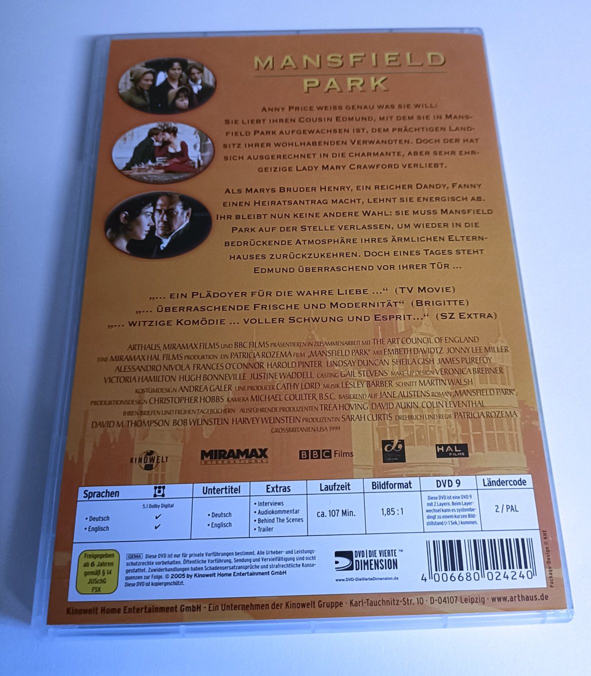 Alle DVDs: Mansfield Park – Gebraucht aus Köniz von Movieportal007 1