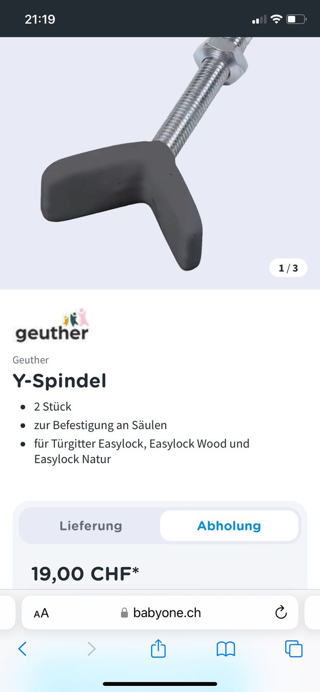 Tutto per la sicurezza: Geuther y-Spindel 2 Stk – Usato da Pfeffingen venduto da Berdeg 1