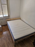 Holzbett mit Lattenrost und Matratze 140x200 cm Ikea