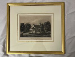 ORIGINAL STAHLSTICH „Kapelle bei Sempach“ / Christian Krüsi