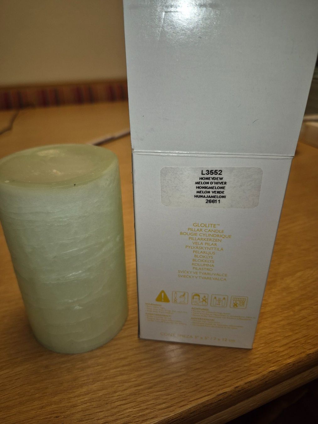 Partylite Candele: Partylite Glolite Pilarkerze Honigmelone – Nuovo (secondo la descrizione) da Buttikon SZ venduto da sefa02 2