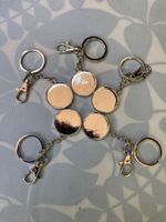 5 Stk. Schlüsselanhänger-Rohling, Cabochon