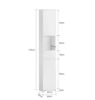 SOBUY Badezimmerschrank schmal 170x30x30cm (26091040)