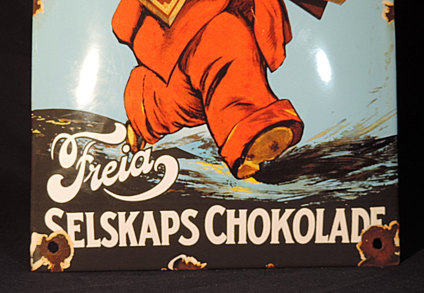 Schilder: Emailschild Freia Chocolade – Gebraucht aus Duggingen von roterbambus 5