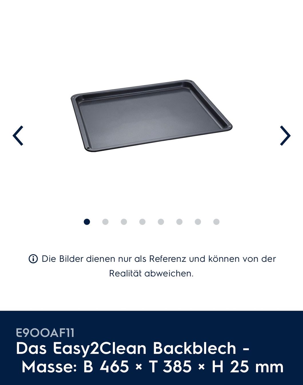 Backformen: Electrolux Easyclean Backblech – Gebraucht aus Hettlingen von Suput2000