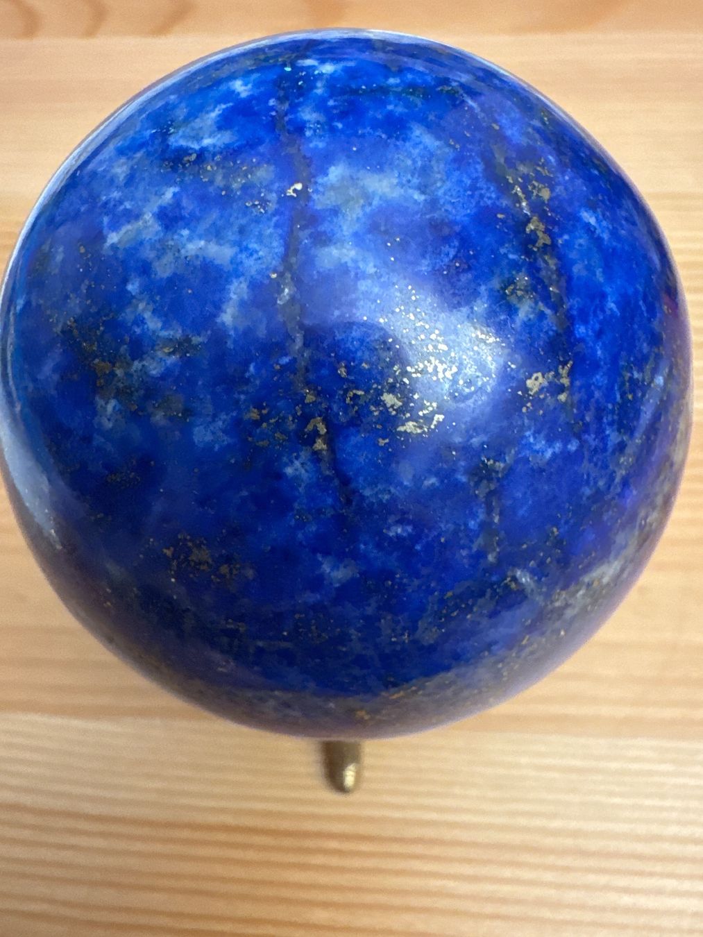 Pietre preziose: Wunderschöne Lapislazuli-Kugel mit Sockel, 416 Gr, 6.5 cm Ø – Nuovo (secondo la descrizione) da Zürich venduto da Tarafo5 1