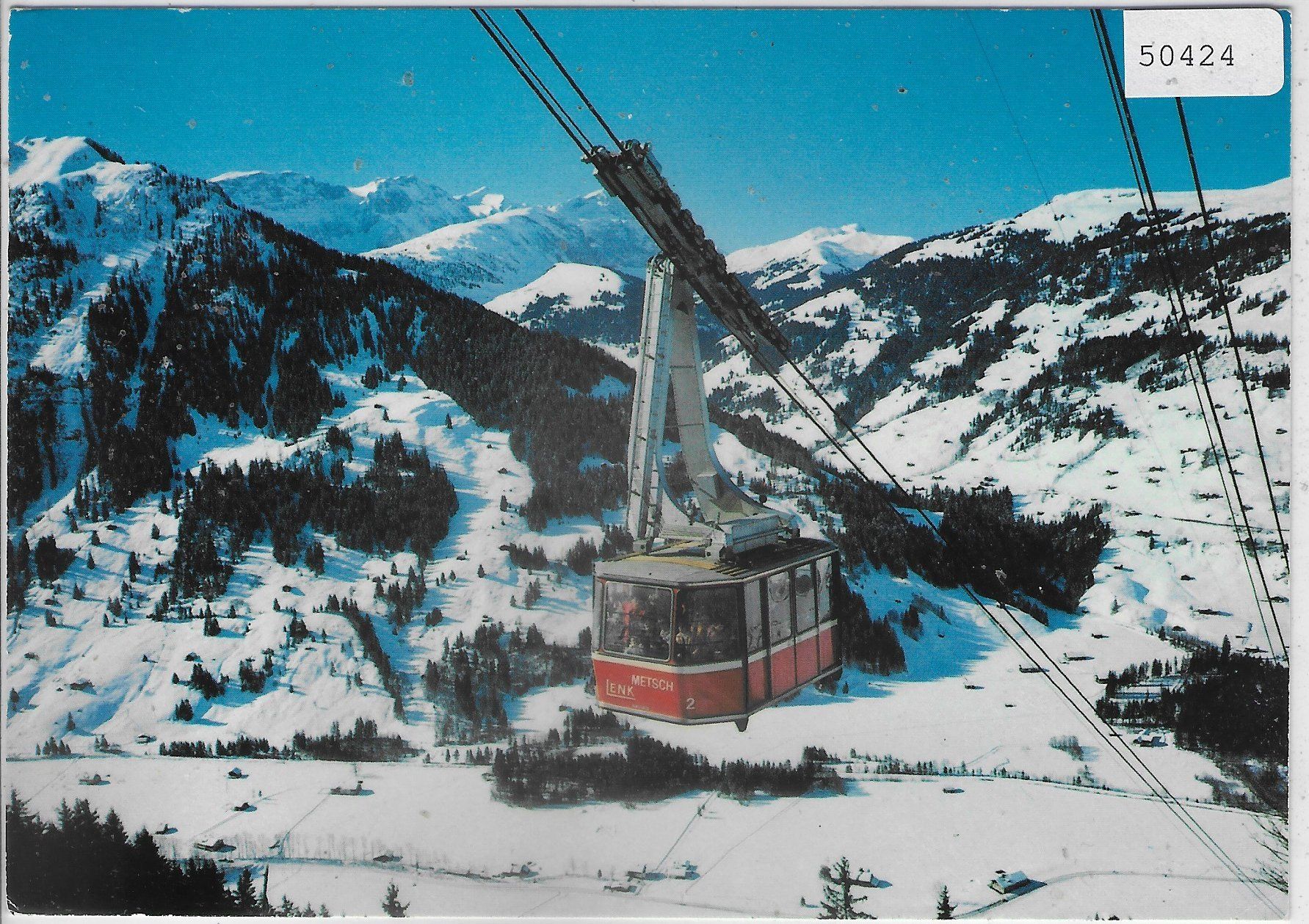 Cartoline postali: Lenk - Kabinenbahn Lenk-Metsch – Usato da Ettingen venduto da Kartenplanet