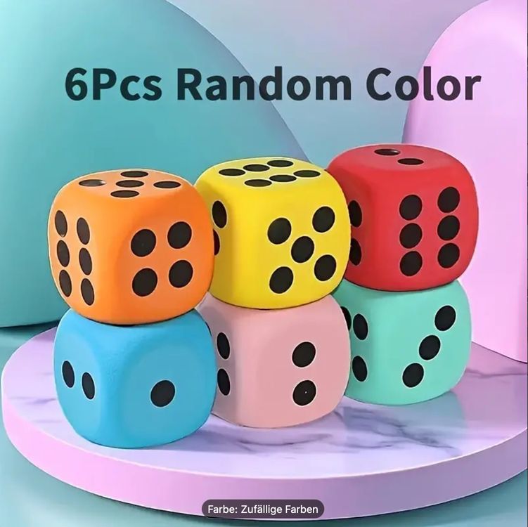 2 Stück XXL Schaumstoff-Würfel 10x10cm | Abwischbare Lernwürfel Für Schule & Spiele | DIY Blanko-Würfel