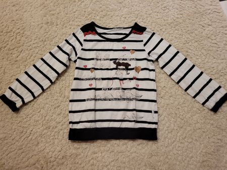 Gestreiftes Langarmshirt, Gr. 104, Mädchen, Top Zustand!