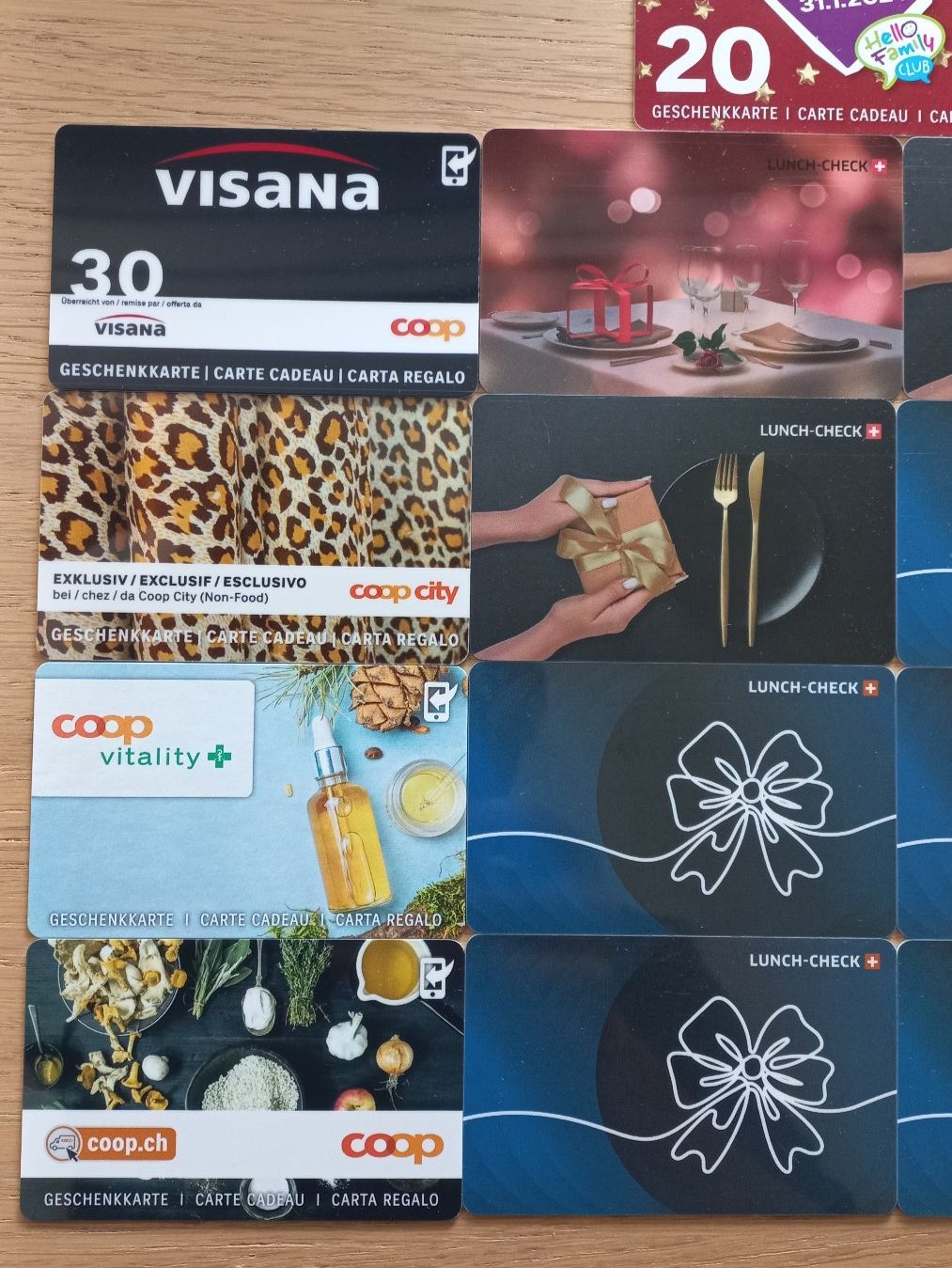 Gutscheine: 17 Geschenkkarten leer zum Sammeln – Gebraucht aus Schliern b. Köniz von joni20 1