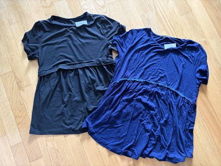 Umstands-T-Shirts Set schwarz + blau Grösse XL