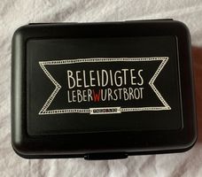 Spruch box znünibox brotbüchse lunchbox schwarz mit Spruch