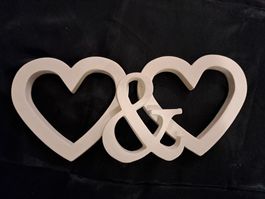 Herzdeko Hochzeit, Shabby, Vintage, Liebe, Herzen