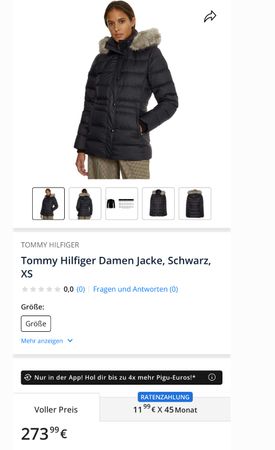 TOMMY HILFIGER L XL /NP280CHF (Flaum, Kunstpelz) Daunenjacke