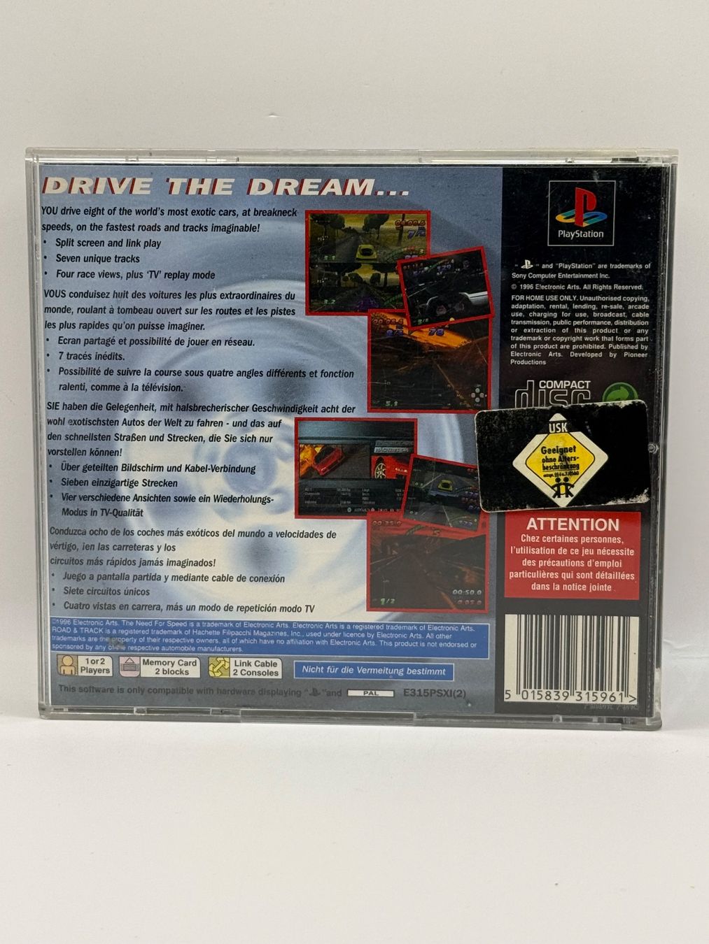 Sony Giochi: The Need for Speed - Playstation 1 - CIB – Usato da Dietikon venduto da gab_qz7y 1