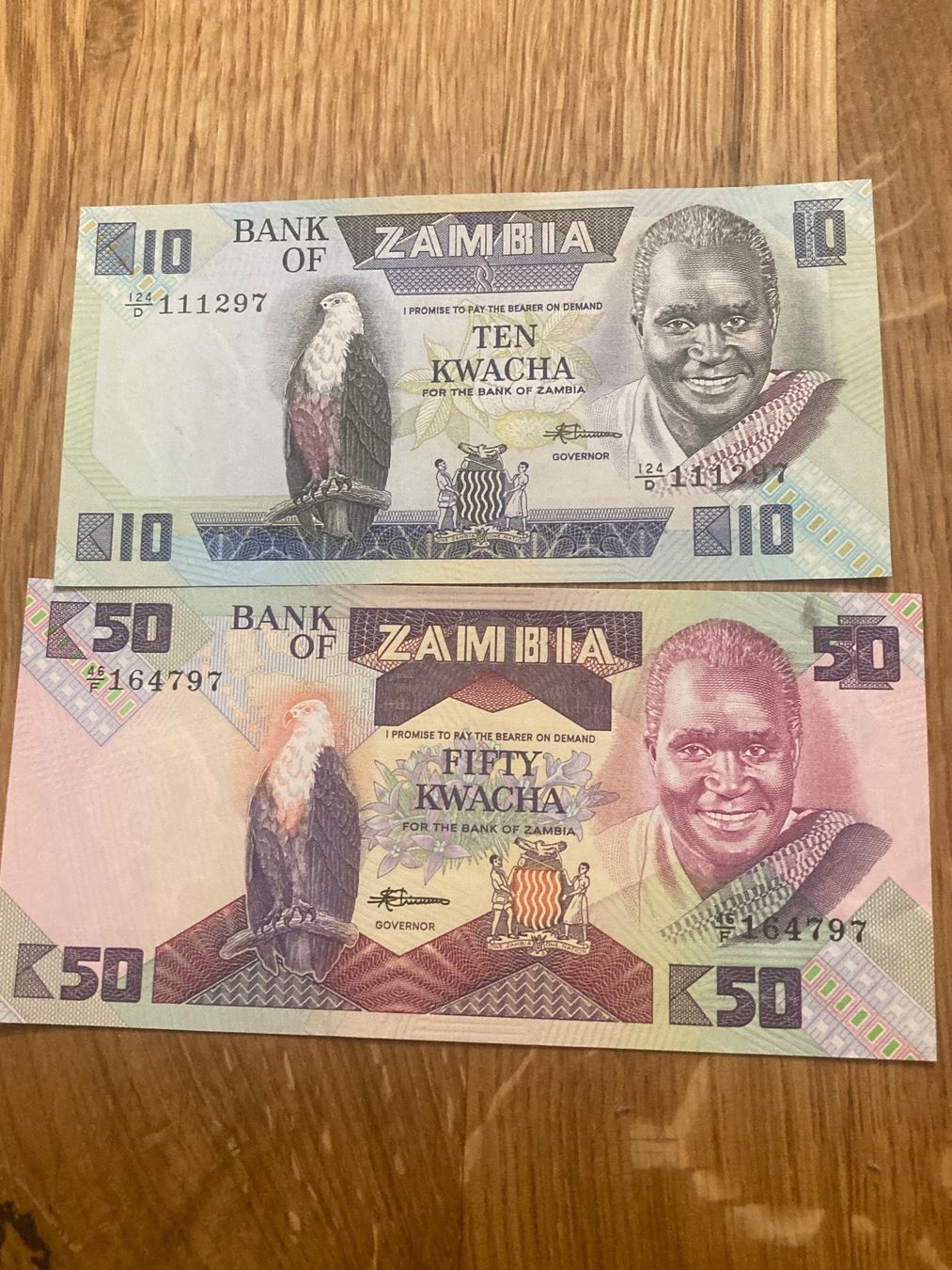Banconote: Deux billets de Zambie UNC – Usato da Villars-sur-Glâne venduto da Graca03