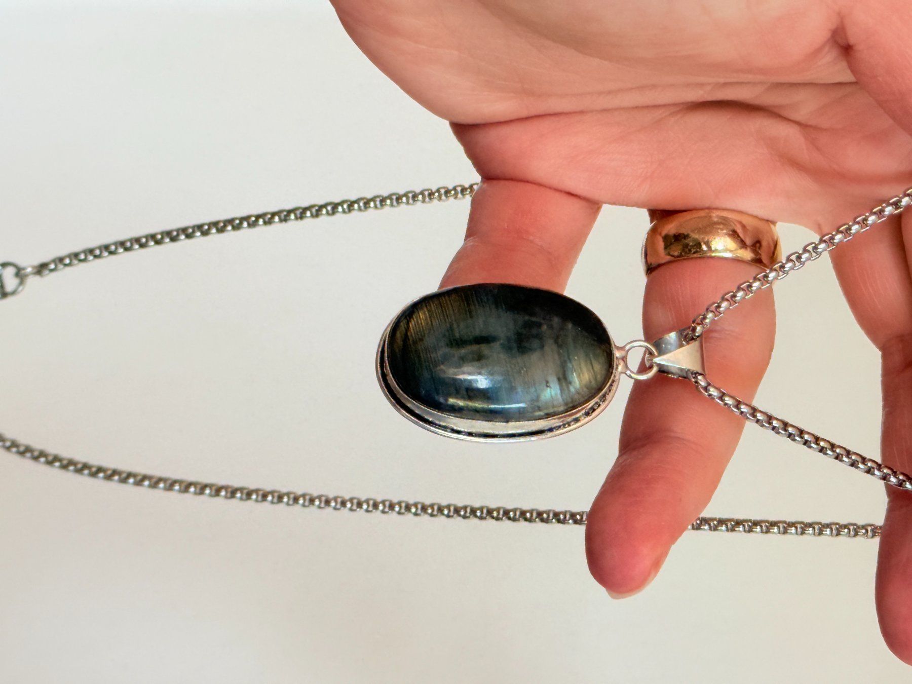 Catenine: Collier Labradorite - Élégance Naturelle ✨ – Nuovo e nell'imballaggio originale da Genève venduto da AWWA 3