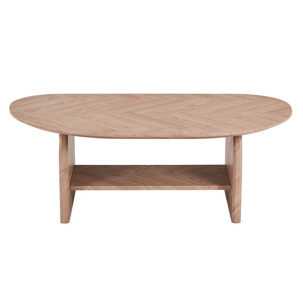 Tavoli: Couchtisch Oval LARA - Fishbone Oak – Nuovo e nell'imballaggio originale da Wallenwil venduto da toesstal-vertrieb 3