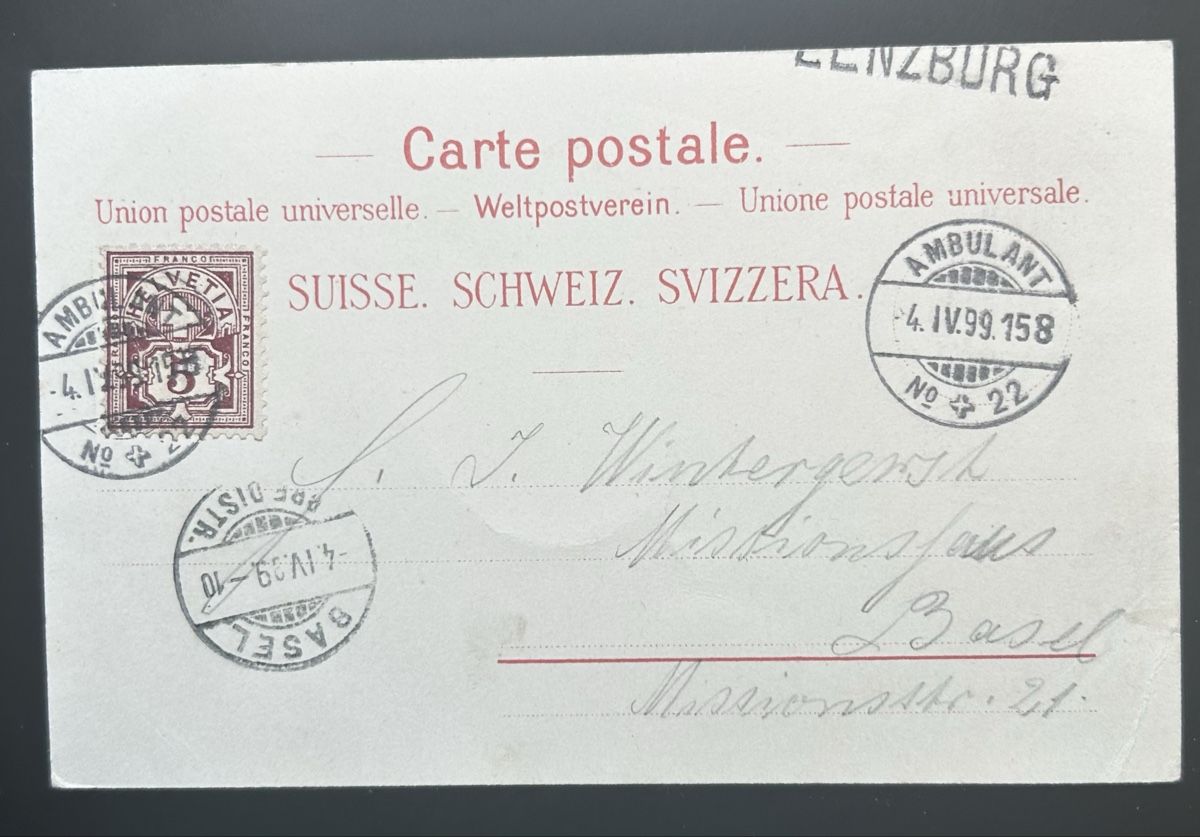 Cartoline postali: Gruss aus Lenzburg Litho  – Usato da Horw venduto da Tellbub 1