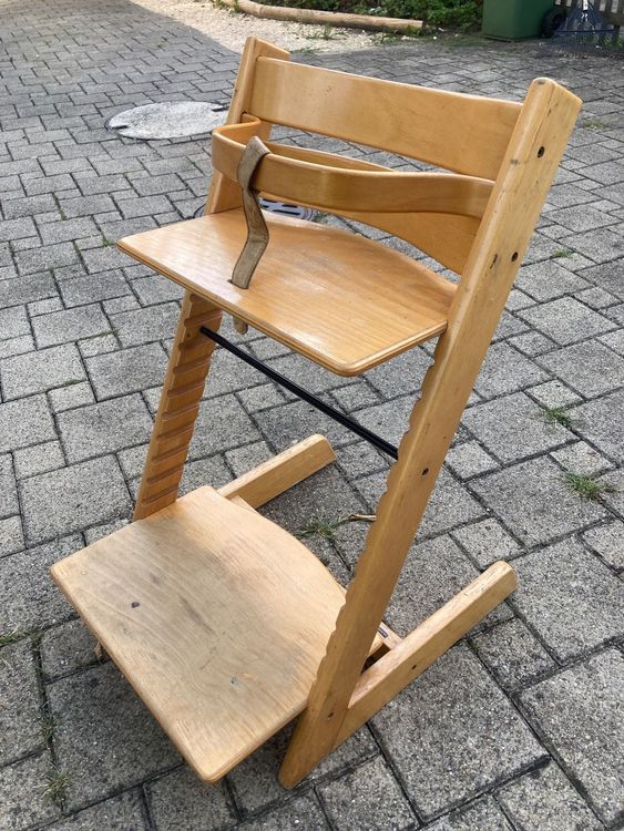 STOKKE Tripp Trapp aus hellem Holz, mit Baby-Set Holzbügel | Kaufen auf ...