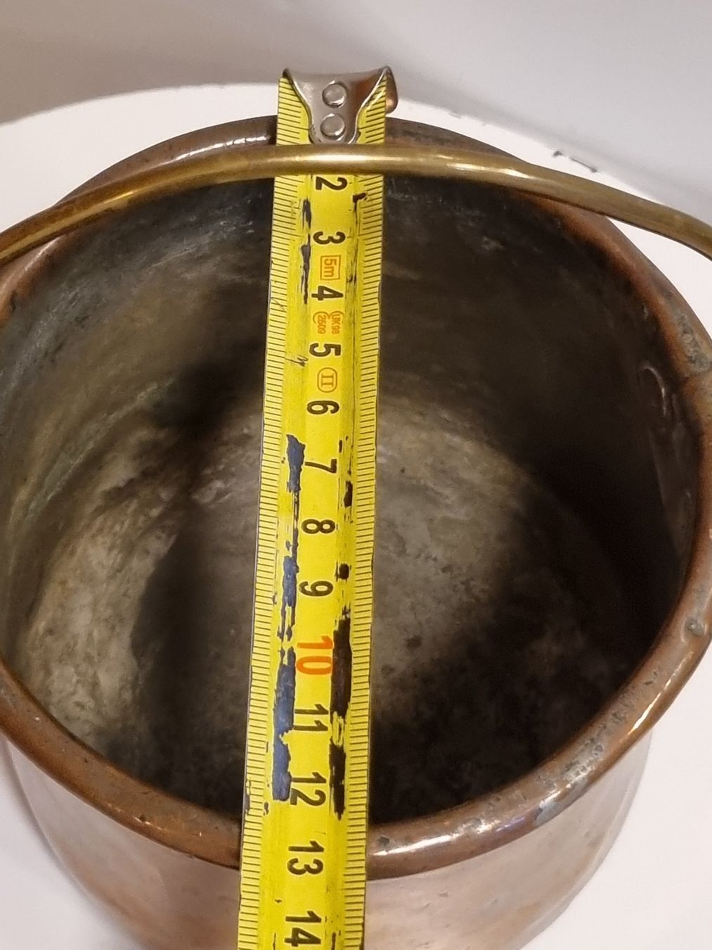 Pentole: Alter Kupferkessel mit Henkel um 1900 – Usato da Scharnachtal venduto da devin03 6